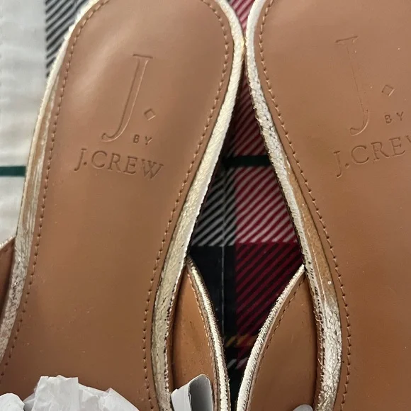 J. Crew Metallic Gold Mules - Picture 3 of 4